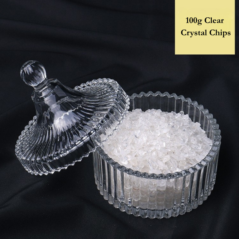 Natural Crystal Demagnetizing Stone Purification Bowl, Diffuser Stone, Purifying Glass Bowl, Bracelet and Jewelry Container, Storage Box