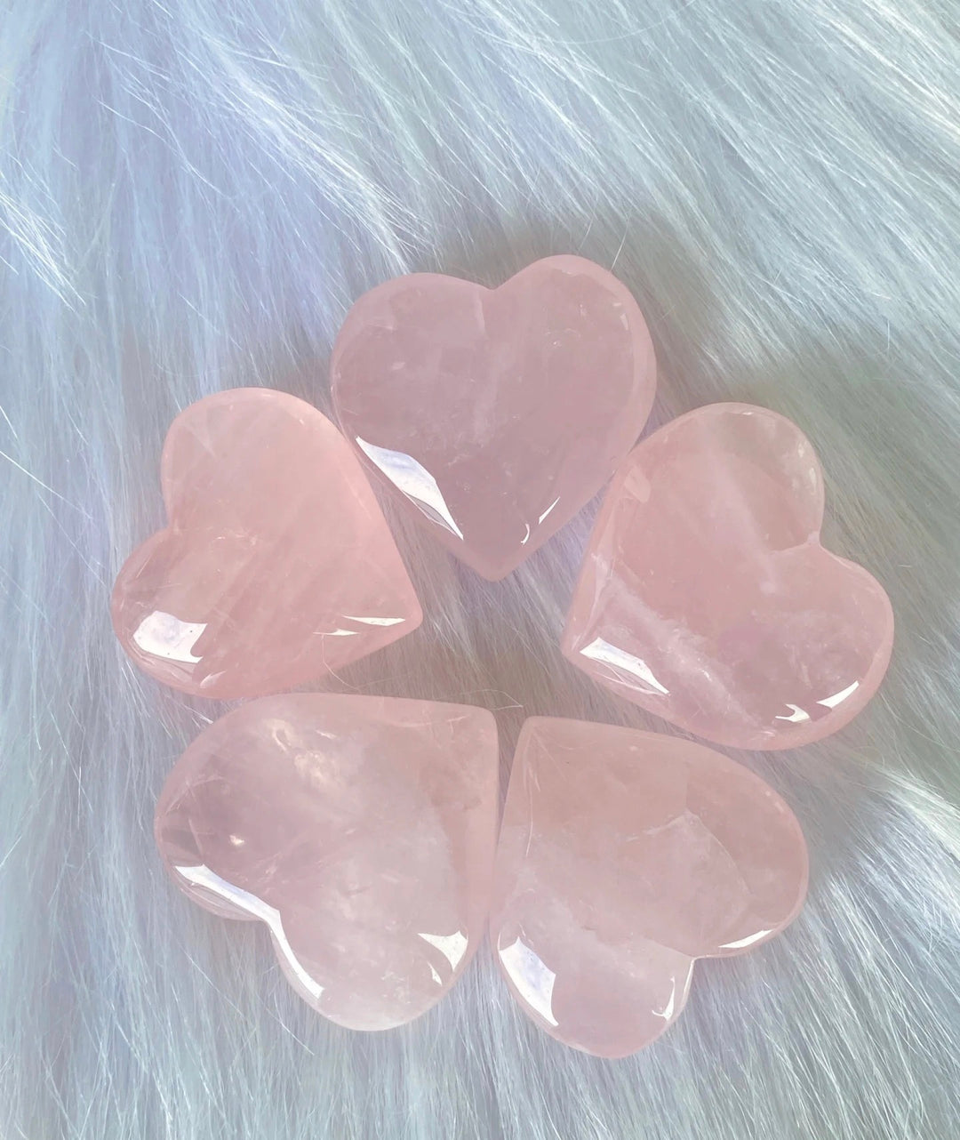 Rose Quartz Heart-Shaped Love Crystals - Love & Romance