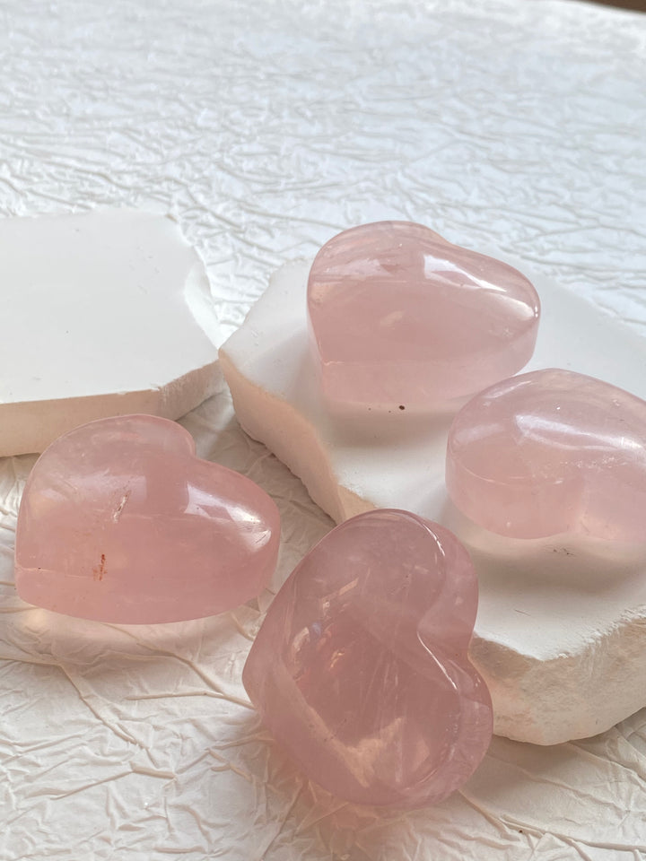 Rose Quartz Heart-Shaped Love Crystals - Love & Romance