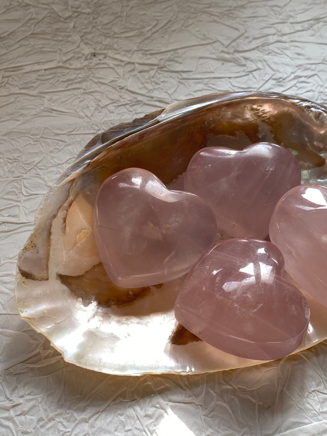 Rose Quartz Heart-Shaped Love Crystals - Love & Romance