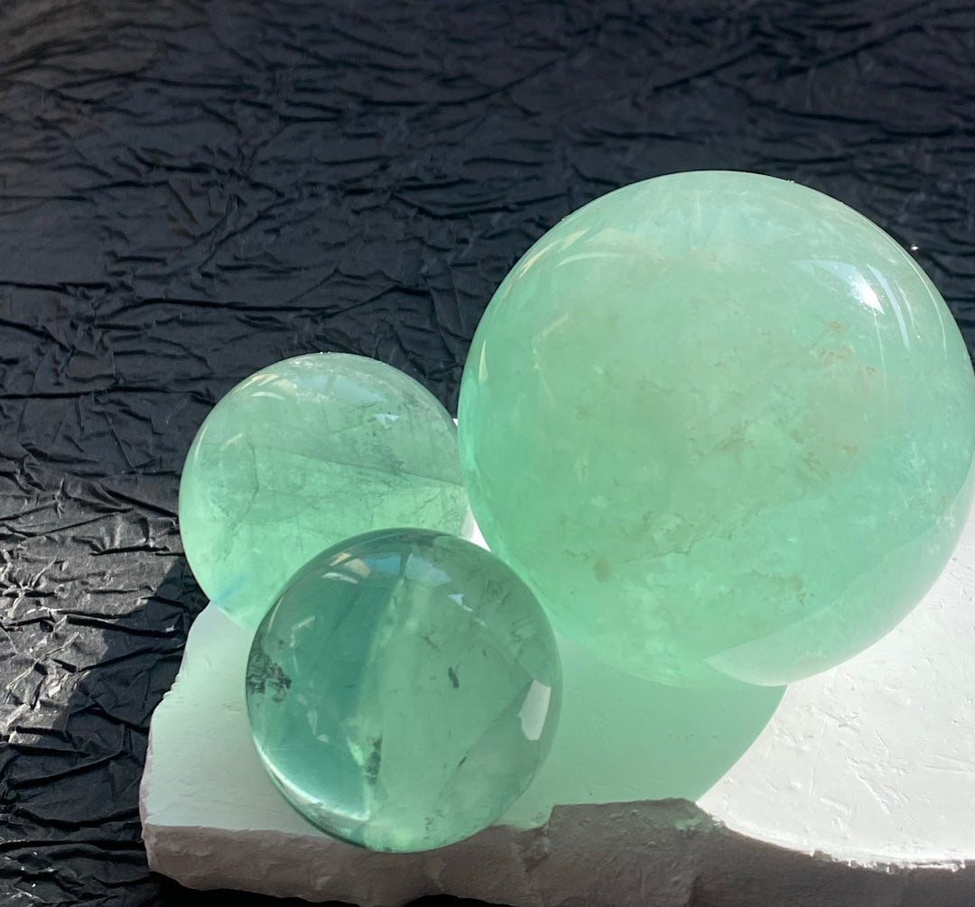 Green Fluorite Sphere