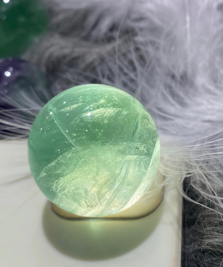 Green Fluorite Sphere