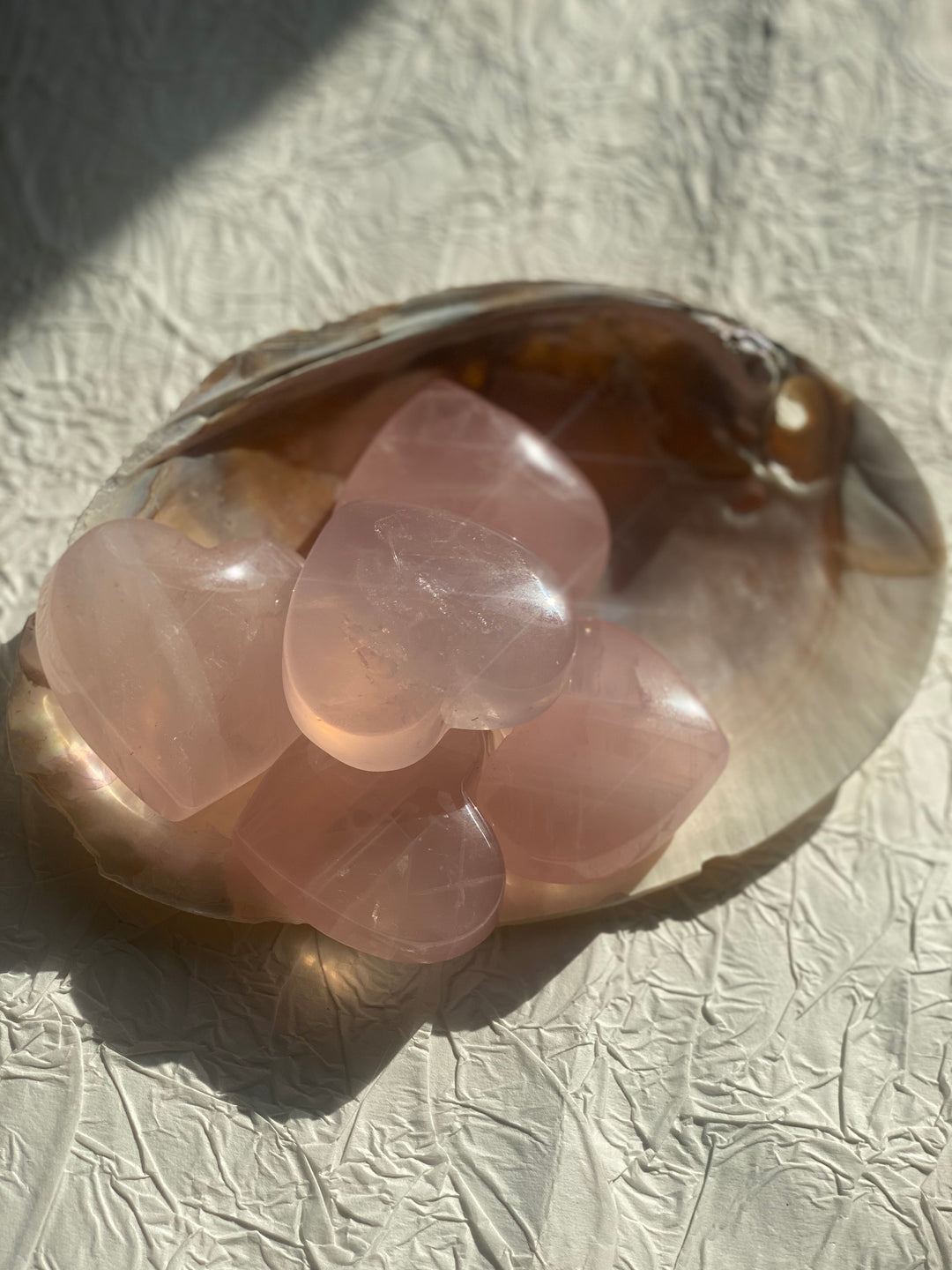 Rose Quartz Heart-Shaped Love Crystals - Love & Romance