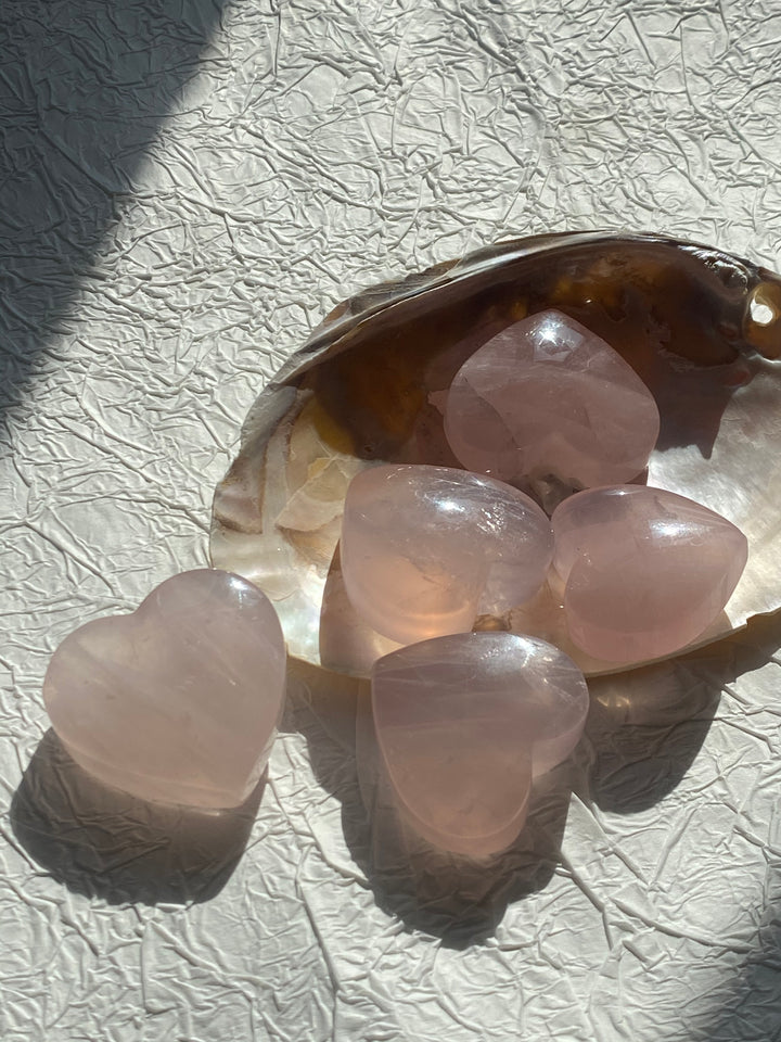 Rose Quartz Heart-Shaped Love Crystals - Love & Romance