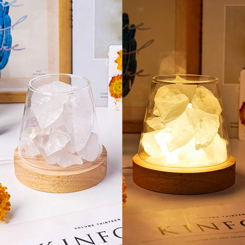 Natural Crystal Flameless Aromatherapy Night Light