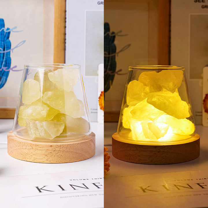 Natural Crystal Flameless Aromatherapy Night Light