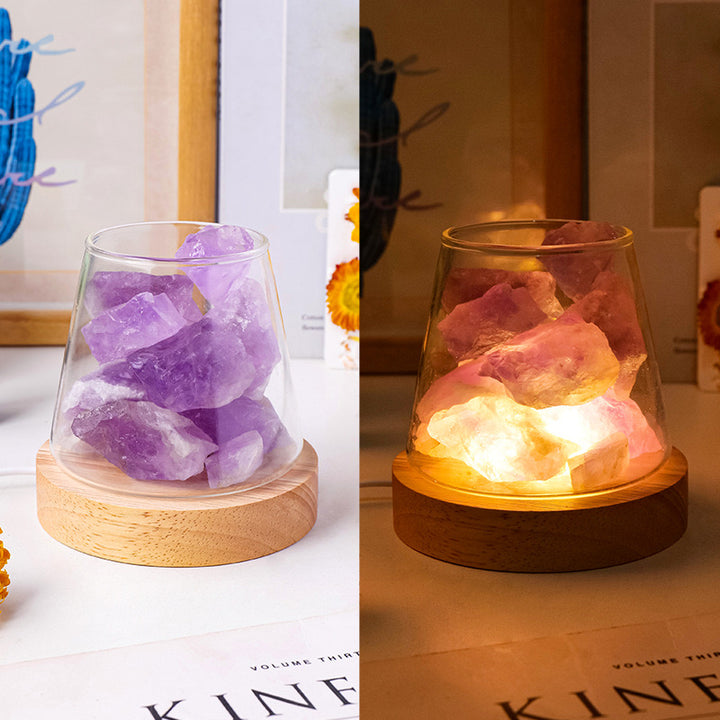 Natural Crystal Flameless Aromatherapy Night Light