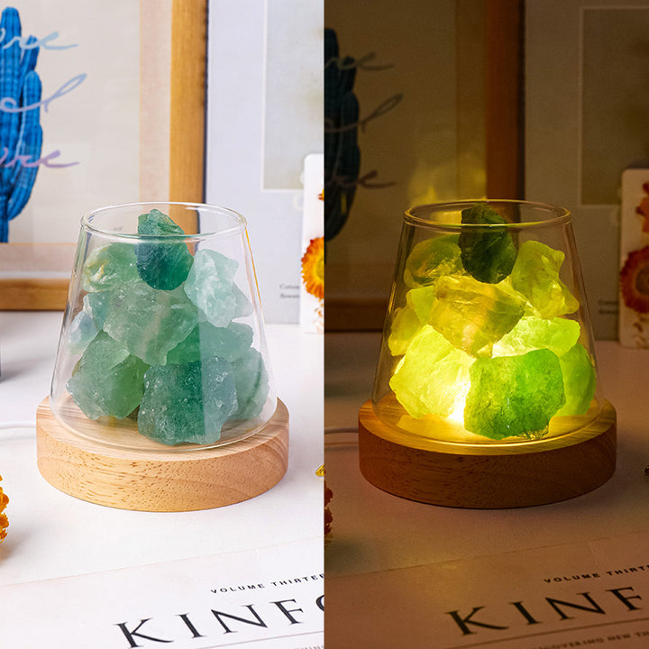 Natural Crystal Flameless Aromatherapy Night Light